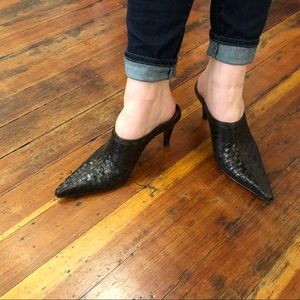 Donald J. Pliner Norte basketweave mule